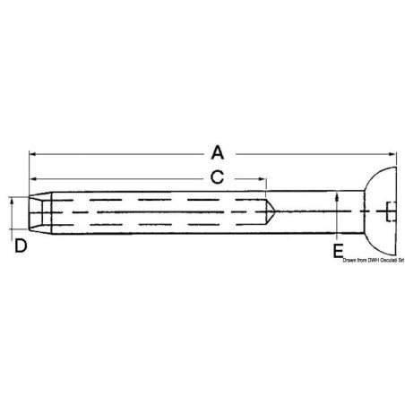Terminal à tête sphérique AISI 316 4 mm