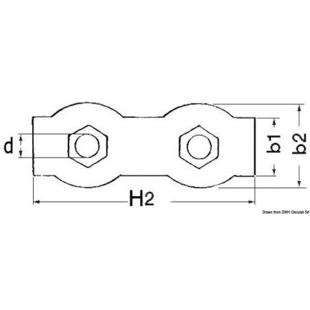 Serre-Câble inox double 8 mm