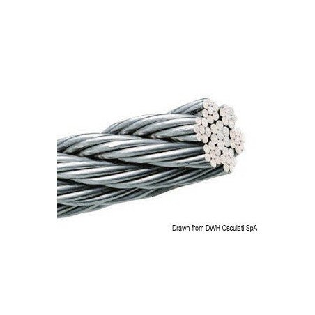 Câble inox AISI 316 49 fils 6 mm
