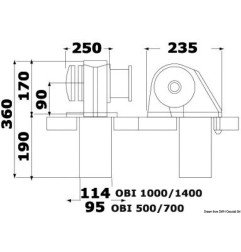 Treuil Italwinch Obi 1000 W - 12 V avec cloche barbotin 8 mm