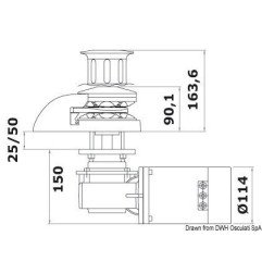Treuil Italwinch Smart Plus 1700 W 24 V - 10 mm haut, avec cloche
