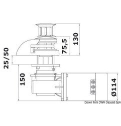 Treuil Italwinch Smart 1000 W 12 V - 8 mm haut, avec cloche