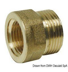Manchon laiton mâle/femelle 1/2" x 3/8" Osculati - Manchons mâle/fe...