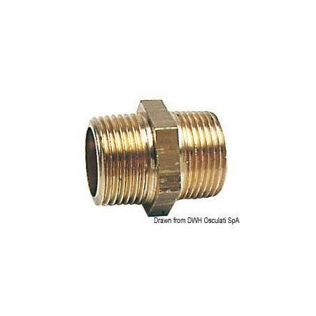Niple laiton double 1" 1/4 Osculati - Niples doubles en laiton - di...