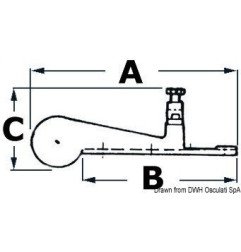 Davier proue inox 340 mm avec verrouillage