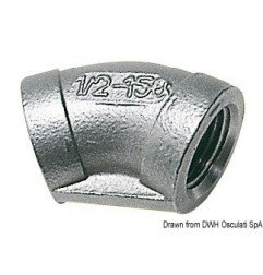 Raccord coudé 45° femelle/femelle 2" INOX Osculati - Raccords coudé...