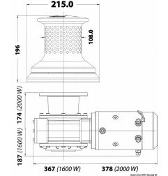 Cabestan Lewmar Capstan C5 - 24 V