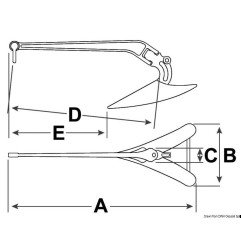 Ancre LEWMAR C.Q.R.® 66 kg en acier moulé et galvanisé à chaud