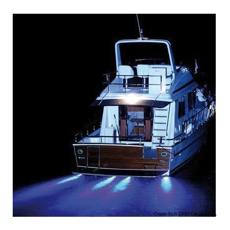 Projecteur sous-marin à LED blanc 2x5 W OSCULATI
