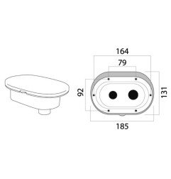 Boîtier coffret douche blanc tuyau en nylon 2,5 m