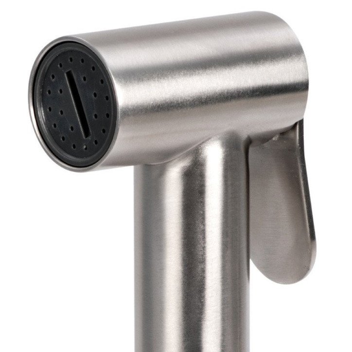 Boîtier Coffret douchette de pont Classic Evo inox avec Coffret douchette inox Tiger tuyau nylon blanc 4m