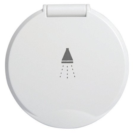 Boîtier Coffret douche blanc Classic Evo tuyau nylon 4 mm Montage à plat