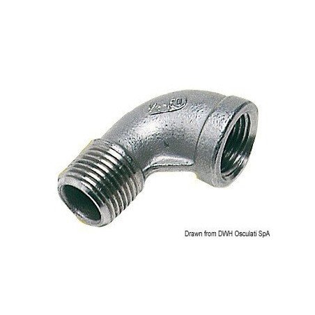 Raccord coude 90° mâle/femelle 1"1/2 INOX Osculati - Raccord coudé ...