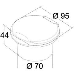 Douche inox Classic Evo tuyau nylon 2,5 m Osculati - Boîtier douche...