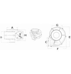 Aspirateur centrifuge à paroi 24 V 11 A