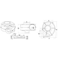 Aspirateur centrifuge avec étrier 12 V 11,5 A