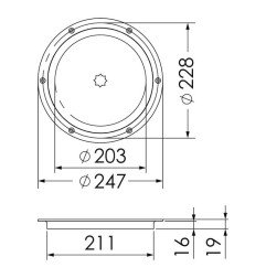 trappe d'inspection AISI 316 passage 203 mm