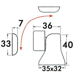 Bloque-porte magnétique laiton chromé