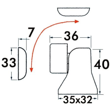 Bloque-porte magnétique laiton chromé