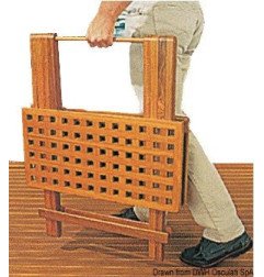 Table teck pliante 60x60 cm