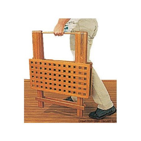 Table teck pliante 60x60 cm