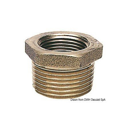 Réduction laiton mâle/femelle 1"1/2 x 1/4" Osculati - Réducteurs en...