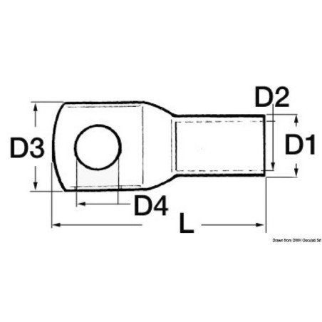 Cosse de puissance pour Câble 70 mm² large trou
