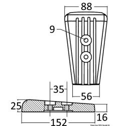 Anode aluminium Volvo DPR-DPH