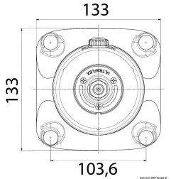 Bride pour timoneries hydrauliques Ultraflex carrée