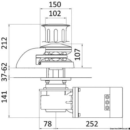 Guindeau Italwinch orchid 1700 W - 12 V barbotin 10 mm