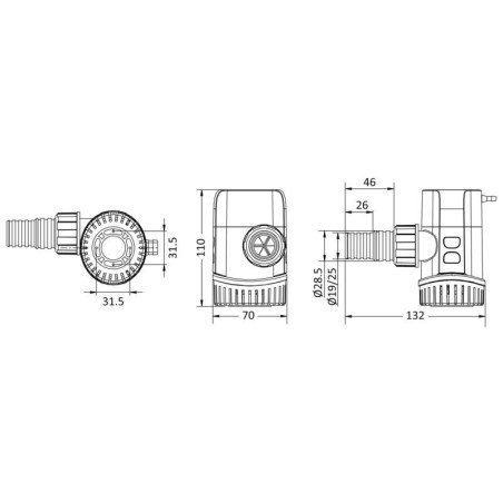 Pompe fond de cale Europump New Génération 600 12V