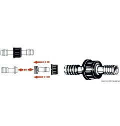 Raccord cylindrique nylon 16 mm Osculati - Raccords cylindriques en...