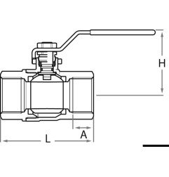 Vanne à bille F-F GUIDI en bronze plein débit 3/4"