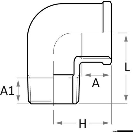 Raccord coudé 90° en bronze M-F GUIDI 3"