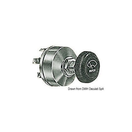 Interrupteur p. essuie-glace 12V 2 vitesses Osculati - Interrupteur...
