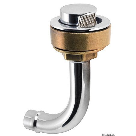 Event laiton chromé coudé 90° gauche 16 mm - - Event carburant en l...