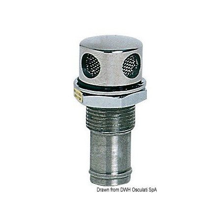 Event droit inox poli miroir 25 mm Osculati - Events carburant en i...