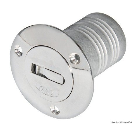 Bouchon laiton chromé FUEL 38 mm - - Bouchon Utility à ras en laito...