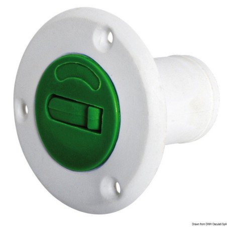 Bouchon carb. nylon/fibre verre FUEL vert 38 mm Osculati - Bouchons...