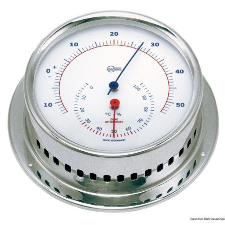 Hygro-thermométer Barigo Sky inox poli/blanc Barigo - Instruments B...