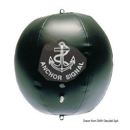 Ballon de mouillage noir gonflable Osculati - Ballon de mouillage n...