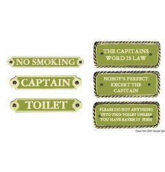 Plaque bronze CAPTAIN'S WORD IS LAW Osculati - Plaque OLD MARINA p...