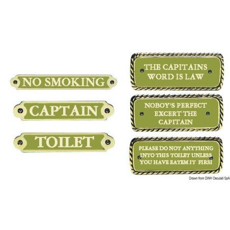 Plaque bronze NO SMOKING Osculati - Plaque OLD MARINA pour bateaux...