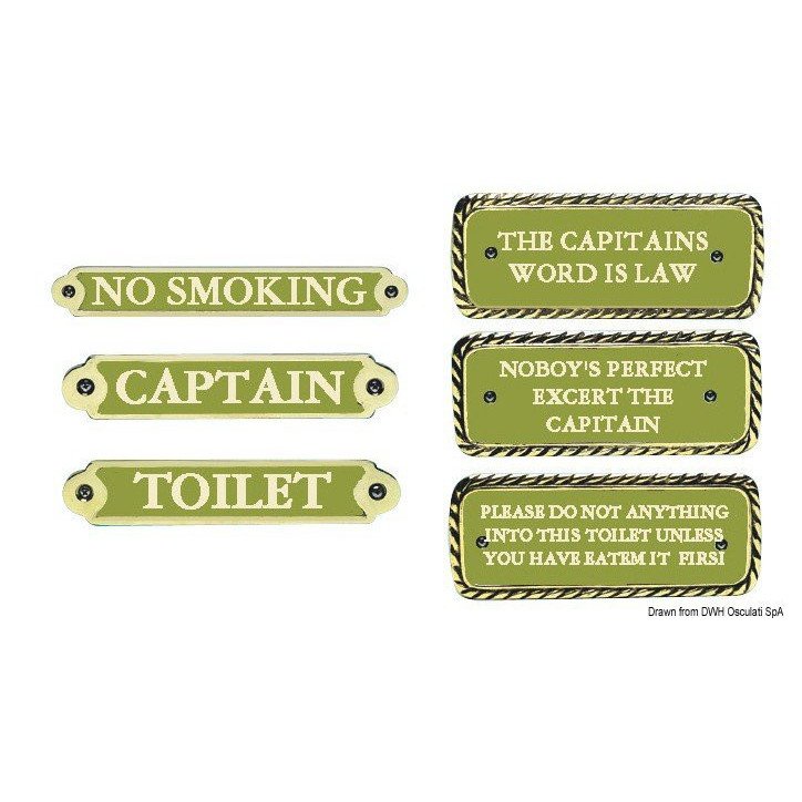 Plaque bronze TOILET