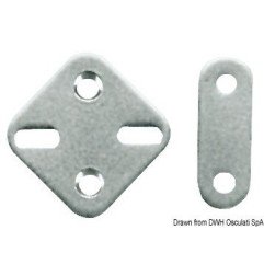 Plaque inox 44x44 mm Osculati - Plaque inox - discount-nautic.com