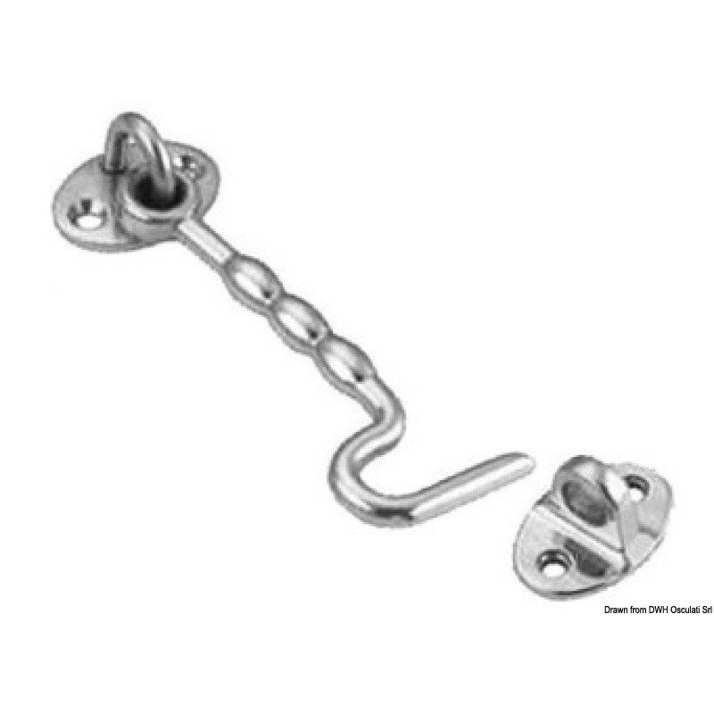 Crochet p. portes type USA AISI316 100 mm Osculati - Crochets pour ...