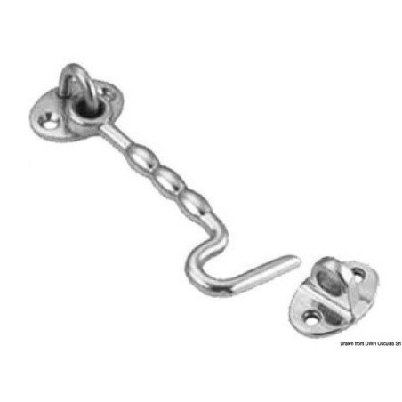 Crochet p. portes type USA AISI316 100 mm Osculati - Crochets pour ...