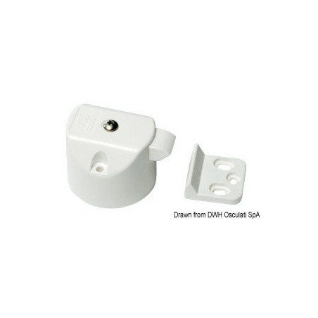 Déclic portes plastique blanc Sugatsune - Déclics Push Knob pour po...