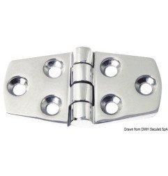 Charnière saillante 5mm AISI316 38x100 mm Osculati - Charnières 5 m...