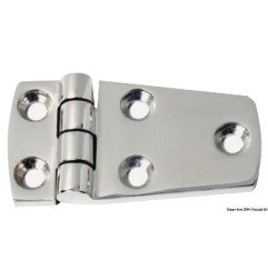 Charnière saillante AISI316 poli miroir 74x39 mm Osculati - Charniè...